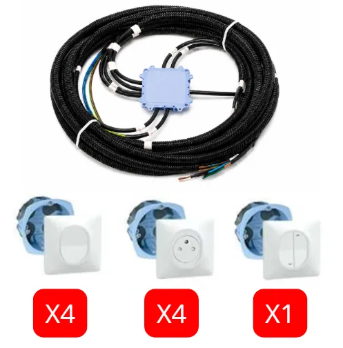 Contenu du kit électrique chambre et salle de bain