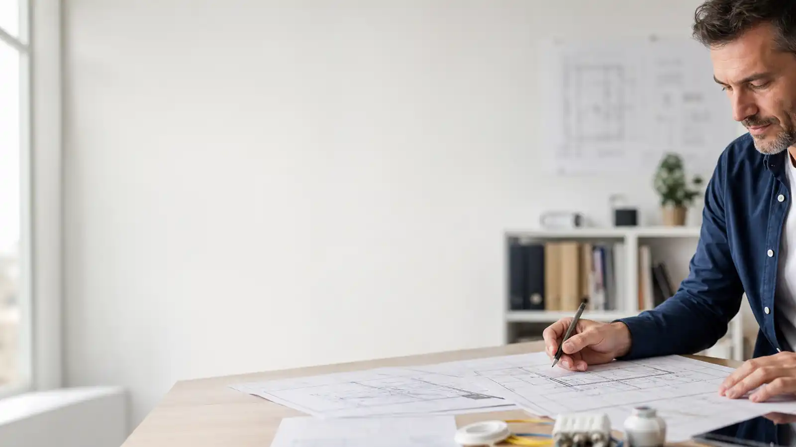 Conseiller accompagnant un projet d'installation électrique
